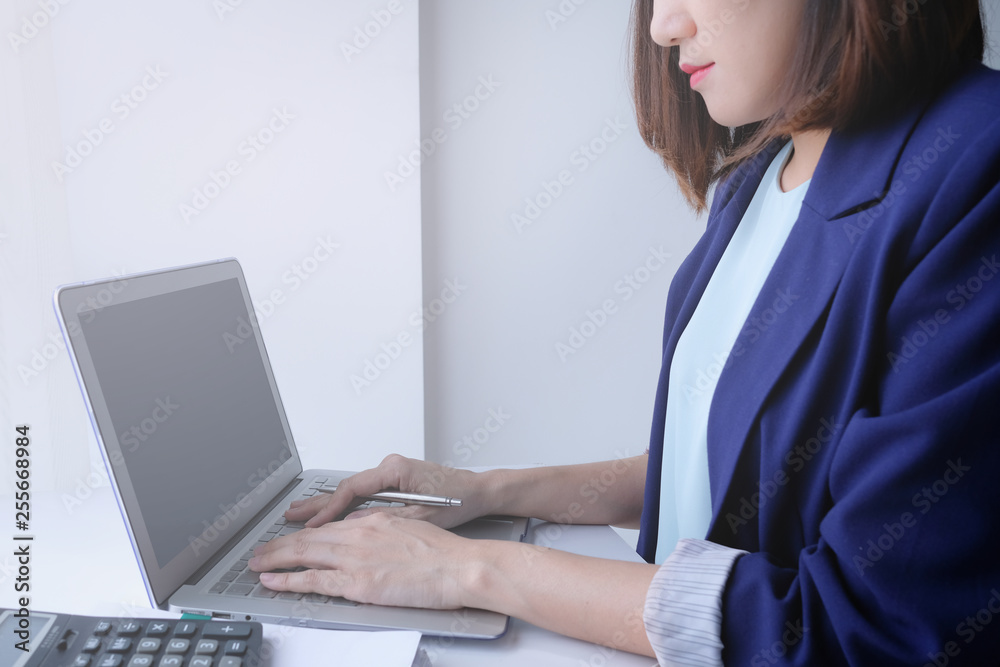 young business woman working in the office young business woman working in the office