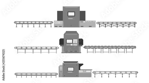 Conveyor with machine