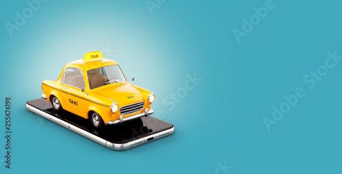 Smartphone application of taxi service for online searching calling and booki...