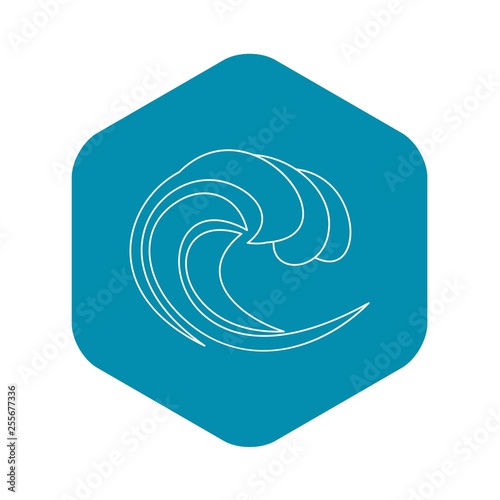 Water wave icon. Outline illustration of water wave vector icon for web