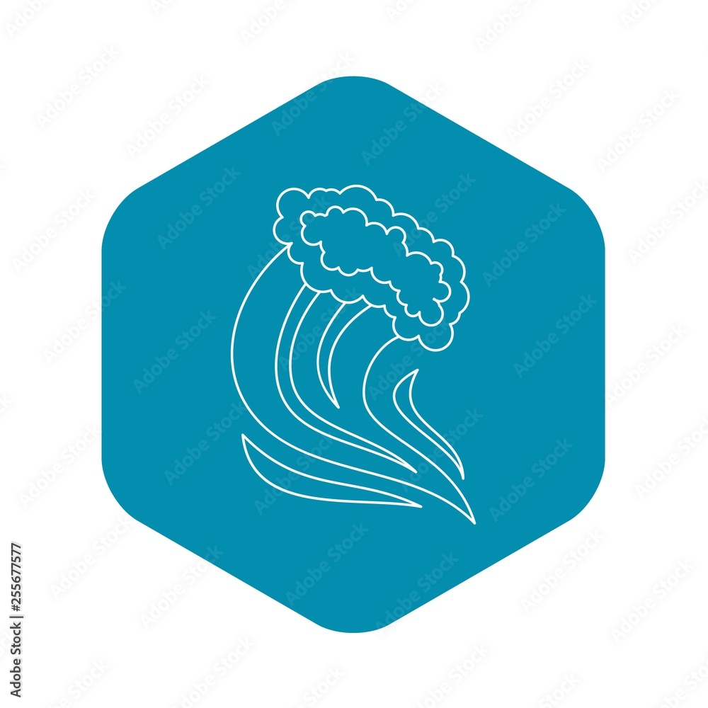 Foamy splash icon. Outline illustration of foamy splash vector icon for web Foamy splash icon. Outline illustration of foamy splash vector icon for web