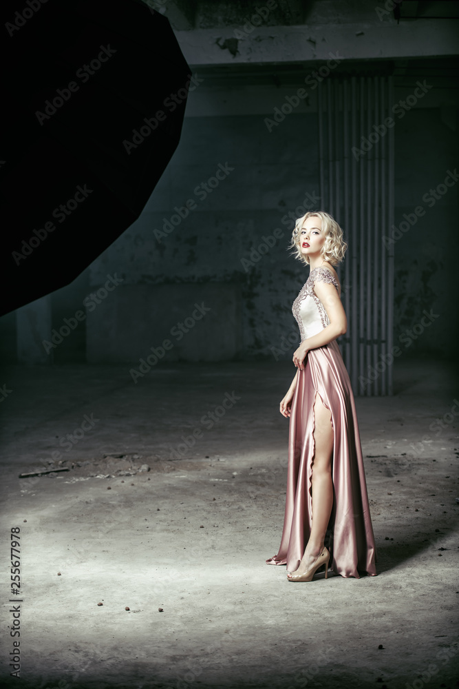 Naklejka premium gorgeous lady in dress