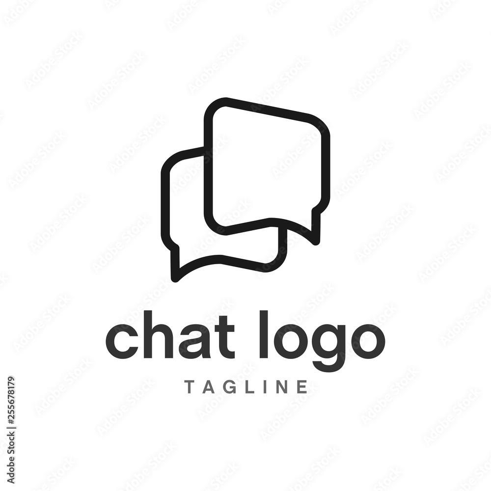 Naklejka premium chat bubble logo design vector