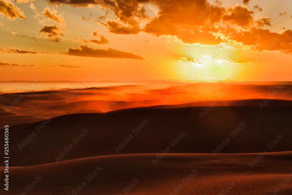 Dunes Set sun west
