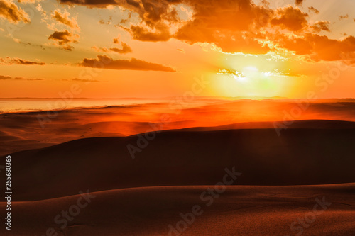 Dunes Set sun west