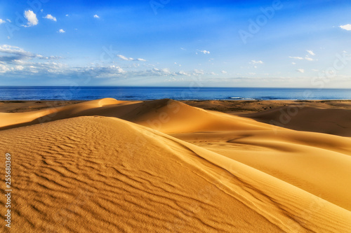 Dunes sea blue sky