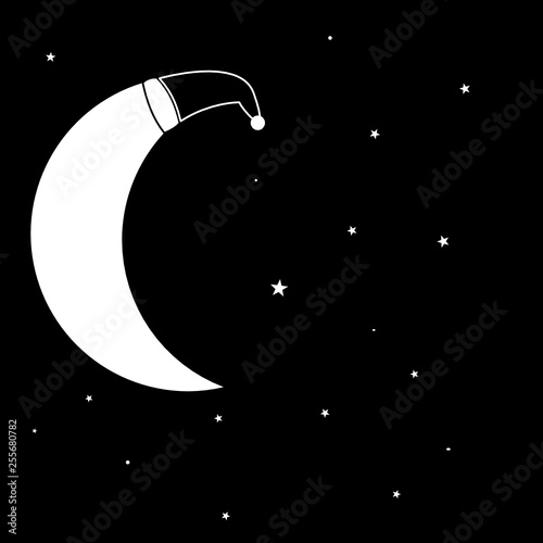 Sternenhimmel mit Mond