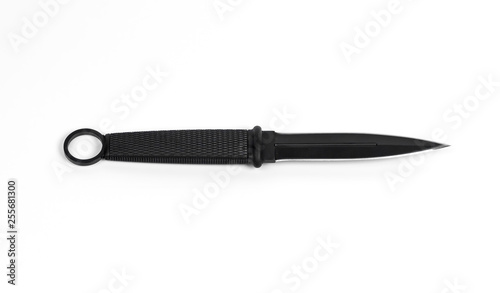 Close up Tactical Combat Knife Isolated on White Background