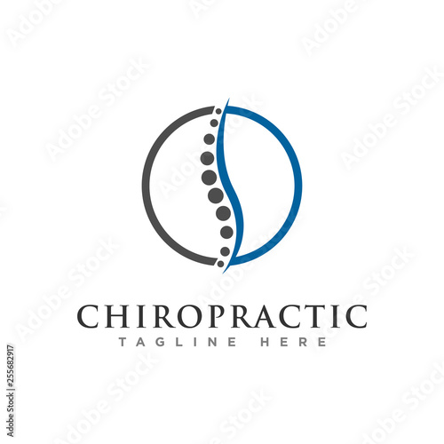 chiropractic logo design vector