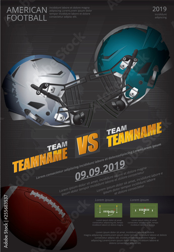 American football Poster Vector Illustration