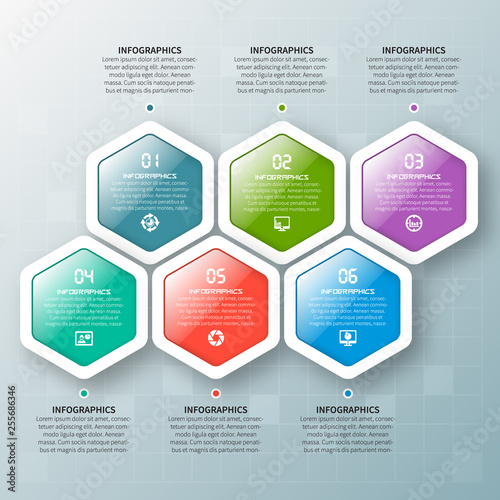 Abstract 3D Paper Infographics. Business template .Vector illustration