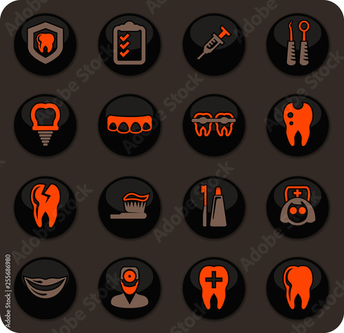 Dental icons set