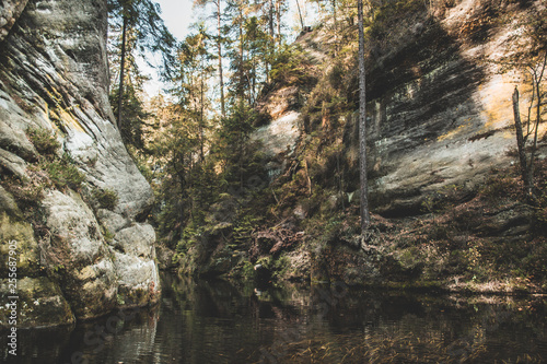 River floating in Czech republic nature