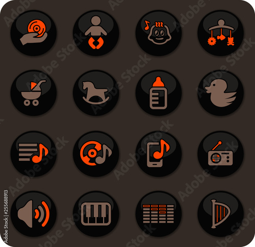 Jazz and Blues icons set