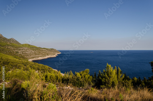 coastline in croatia, the shore of croatia's seaside during summer, dalmatia.