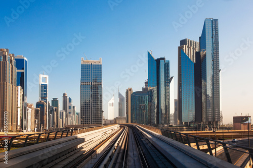 Dubai subway trip (view from the train).