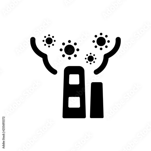air pollution , pm2.5  icon (factory chimney)