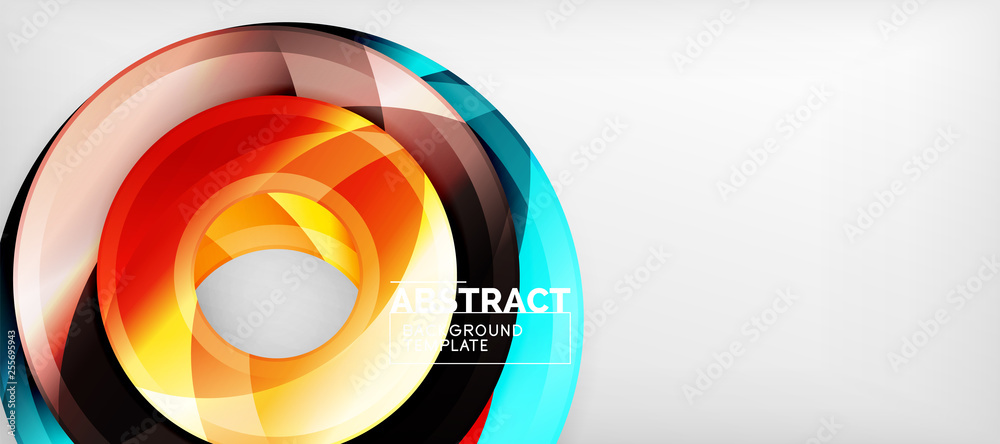 Modern geometric circles abstract background, colorful round shapes with shadow effects Modern geometric circles abstract background, colorful round shapes with shadow effects