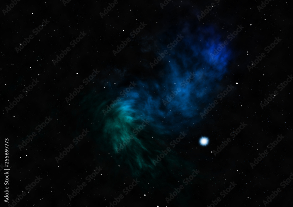 Small part of an infinite star field. 3D rendering Small part of an infinite star field. 3D rendering
