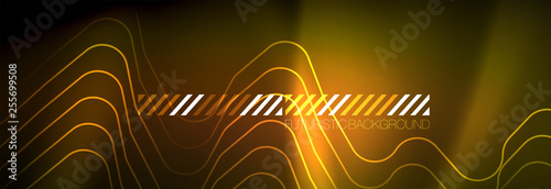 Shiny neon lights background, techno design, modern wallpaper for your project