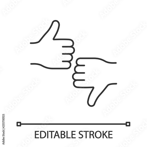 Likes and dislikes linear icon