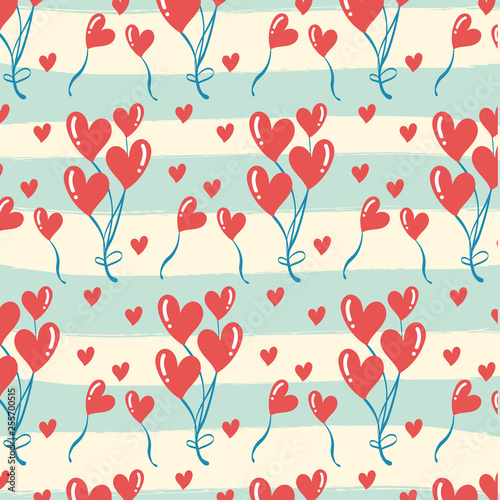 Cute romantic hearts valentine s day pattern background