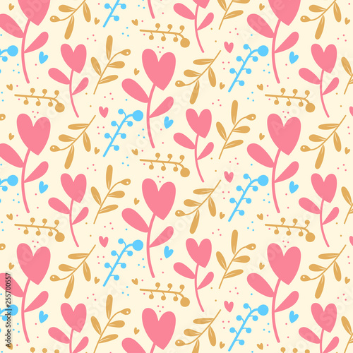 Cute romantic hearts valentine's day pattern background © trirama17