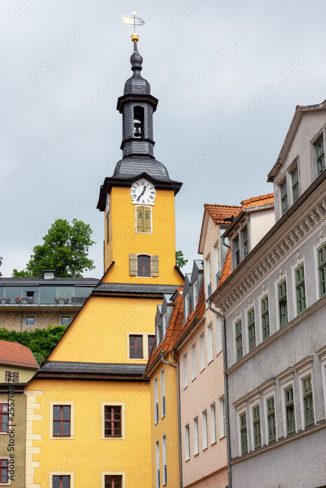 Altes Rathaus in der Stiftsgasse in Rudolstadt, Thüringen, Deutschland