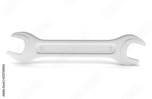 Wrench. Metal tool. 3d rendering illustration on white background