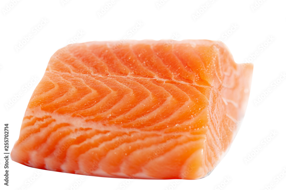 Salmon fillet isolated on white. Salmon fillet isolated on white.