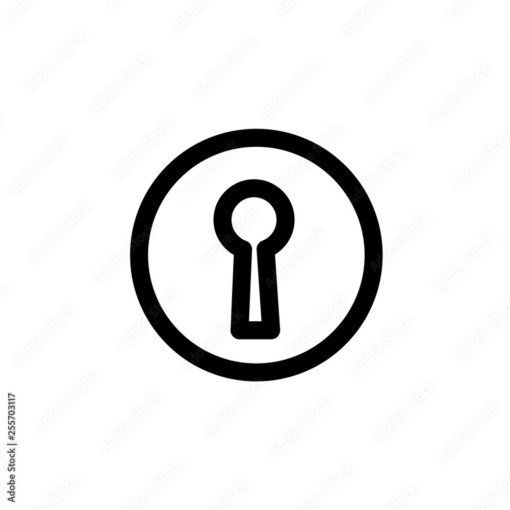 Keylock icon vector isolated on white background, logo concept of Keylock sign on transparent background, filled black symbol Keylock icon vector isolated on white background, logo concept of Keylock sign on transparent background, filled black symbol