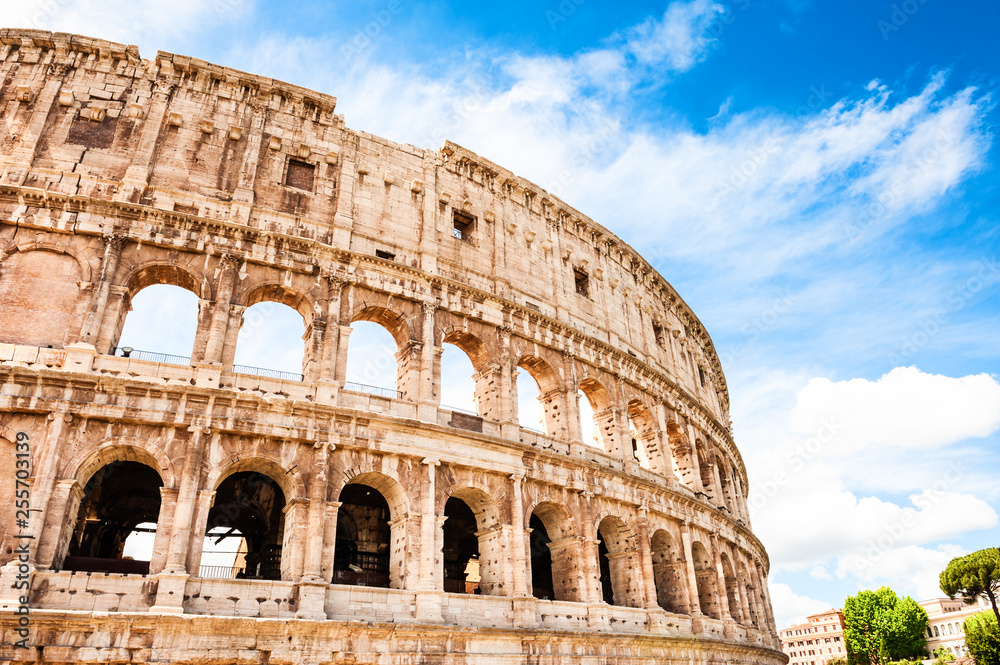 Coliseum in Rome, Italy. Famous tourist landmark