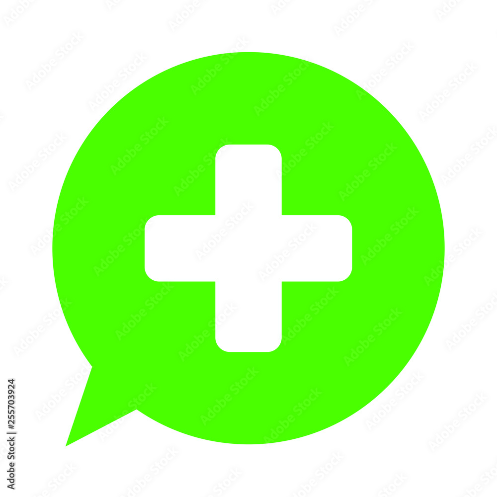 Obraz premium Speech bubble plus icon