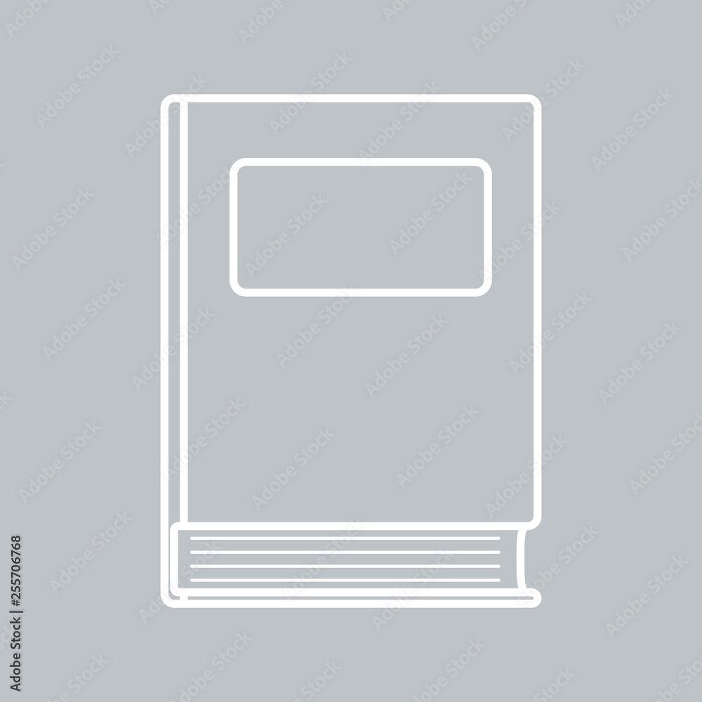 Book flat icon on gray background for any occasion Book flat icon on gray background for any occasion