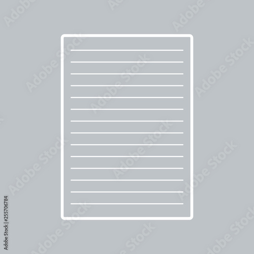 Paper flat icon on gray background for any occasion