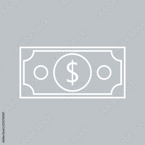 Free Download Dollar flat icon on gray background for any occasion - GFXLoad