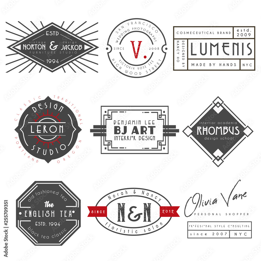 Vintage distressed logo collection