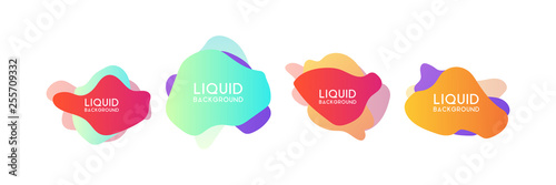 Colorful fluid gradient with abstract shapes