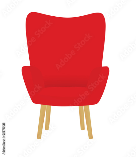 Red chair. vector illustration 
