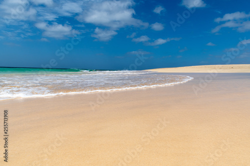 calm waves on the beach 