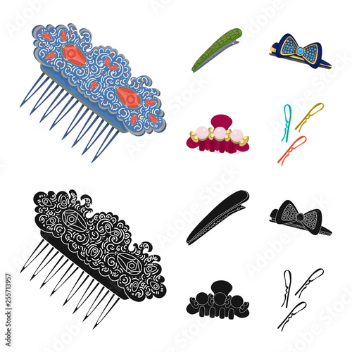 Vector design of beauty and fashion logo. Set of beauty and female stock vector illustration.