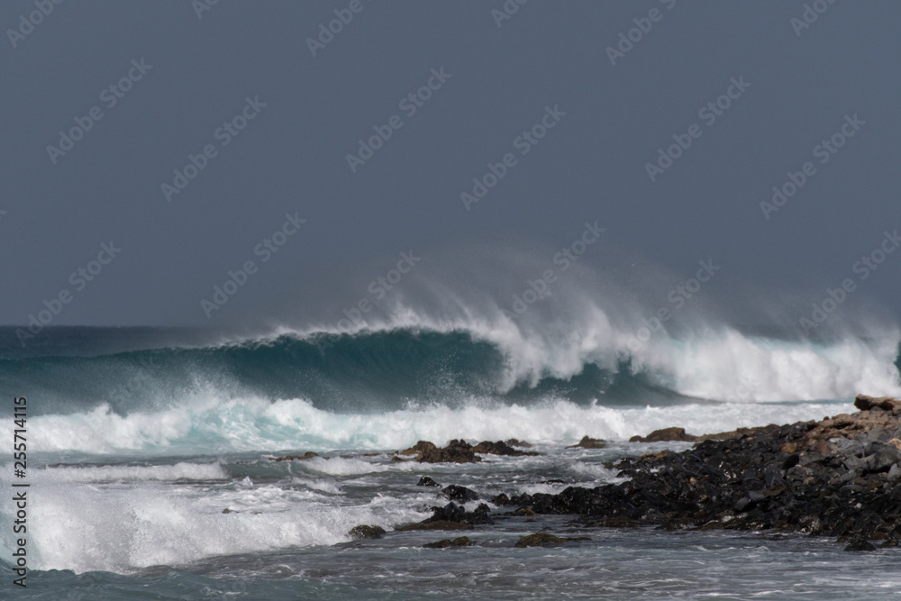 waves & beach on Sal island, cape verde