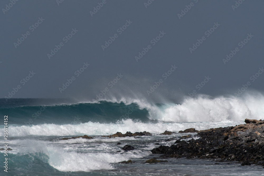 waves & beach on Sal island, cape verde