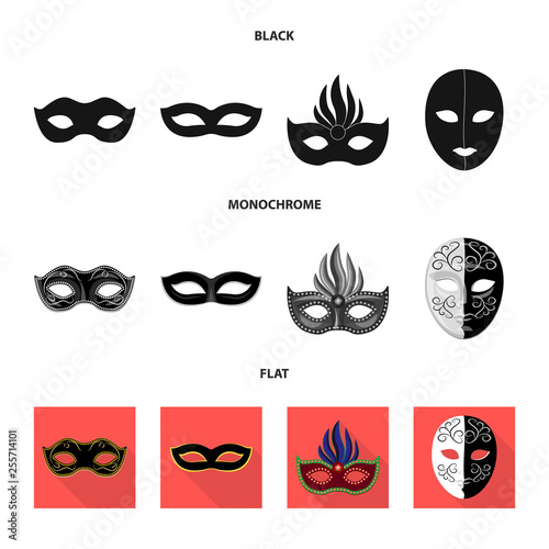 Isolated object of luxury and celebration logo. Collection of luxury and hide  vector icon for stock.