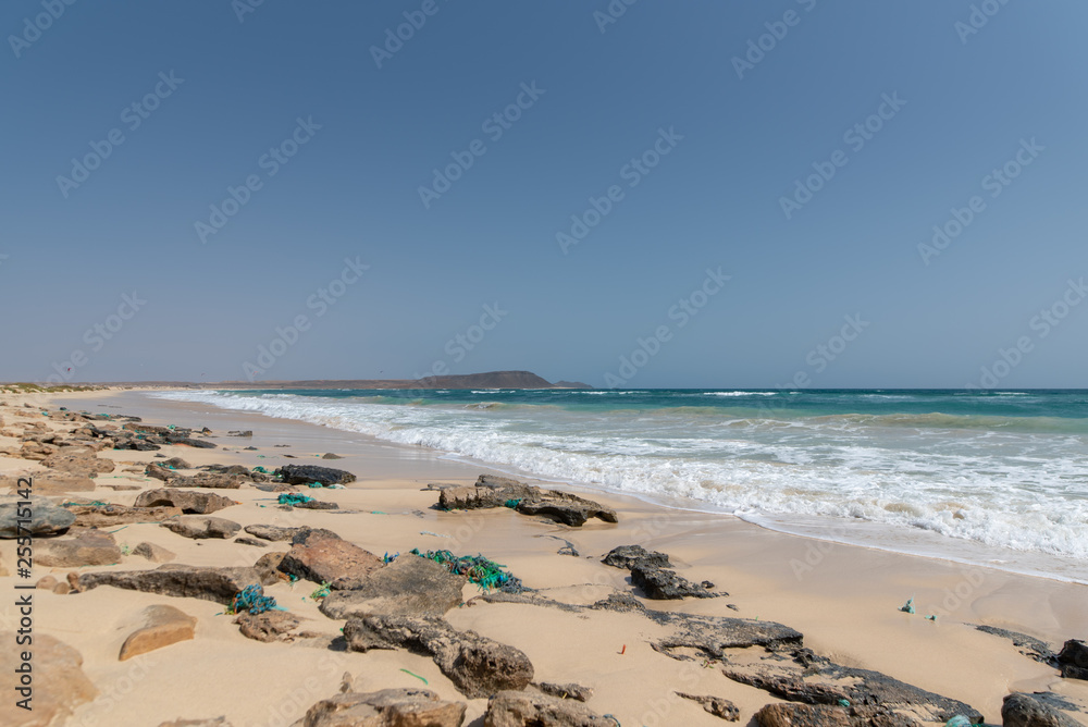 waves & beach on Sal island, cape verde