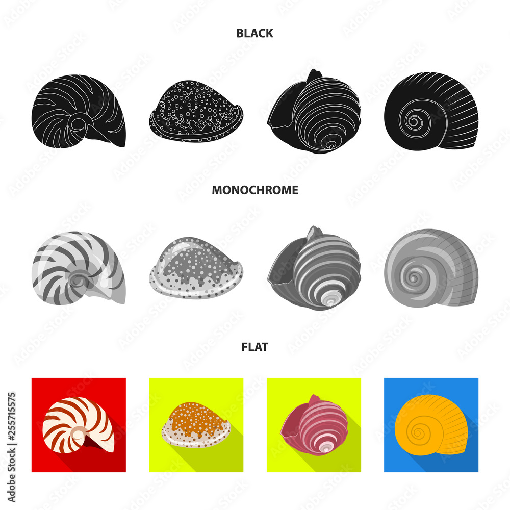 Isolated object of animal and decoration icon. Set of animal and ocean vector icon for stock. Isolated object of animal and decoration icon. Set of animal and ocean vector icon for stock.