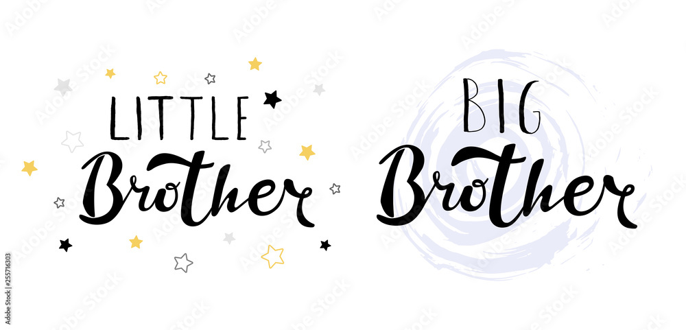 Little big brother. Lettering for babies clothes