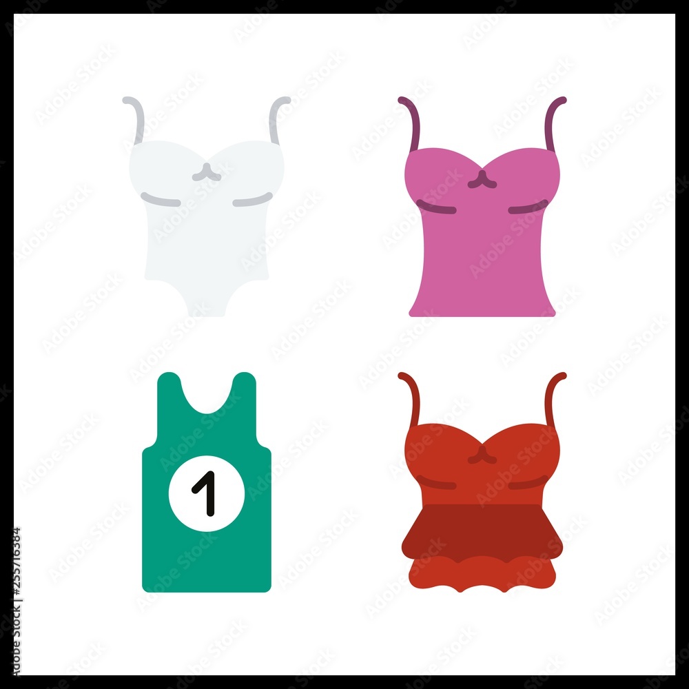 4 brand icon. Vector illustration brand set. sleeveless icons for brand works