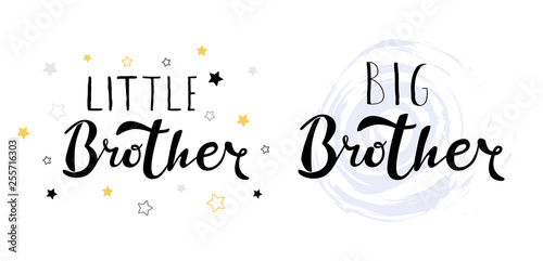 Little big brother. Lettering for babies clothes