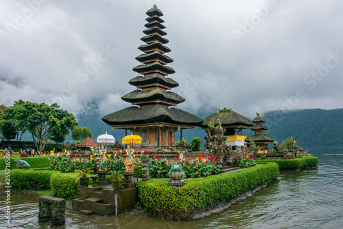 Pura Ulun Danu Bratan hindu temple on Bratan lake, Bali Indonesia